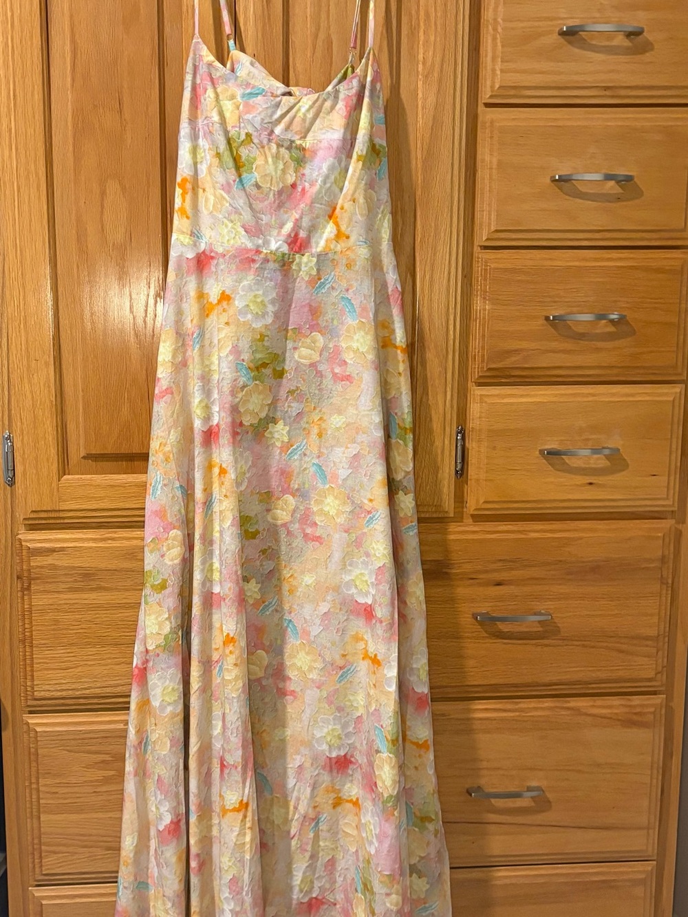 Baltic Born Pastel Floral Dress with backless design and bow